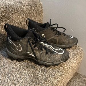 Nike Alpha Black and White Football Cleats